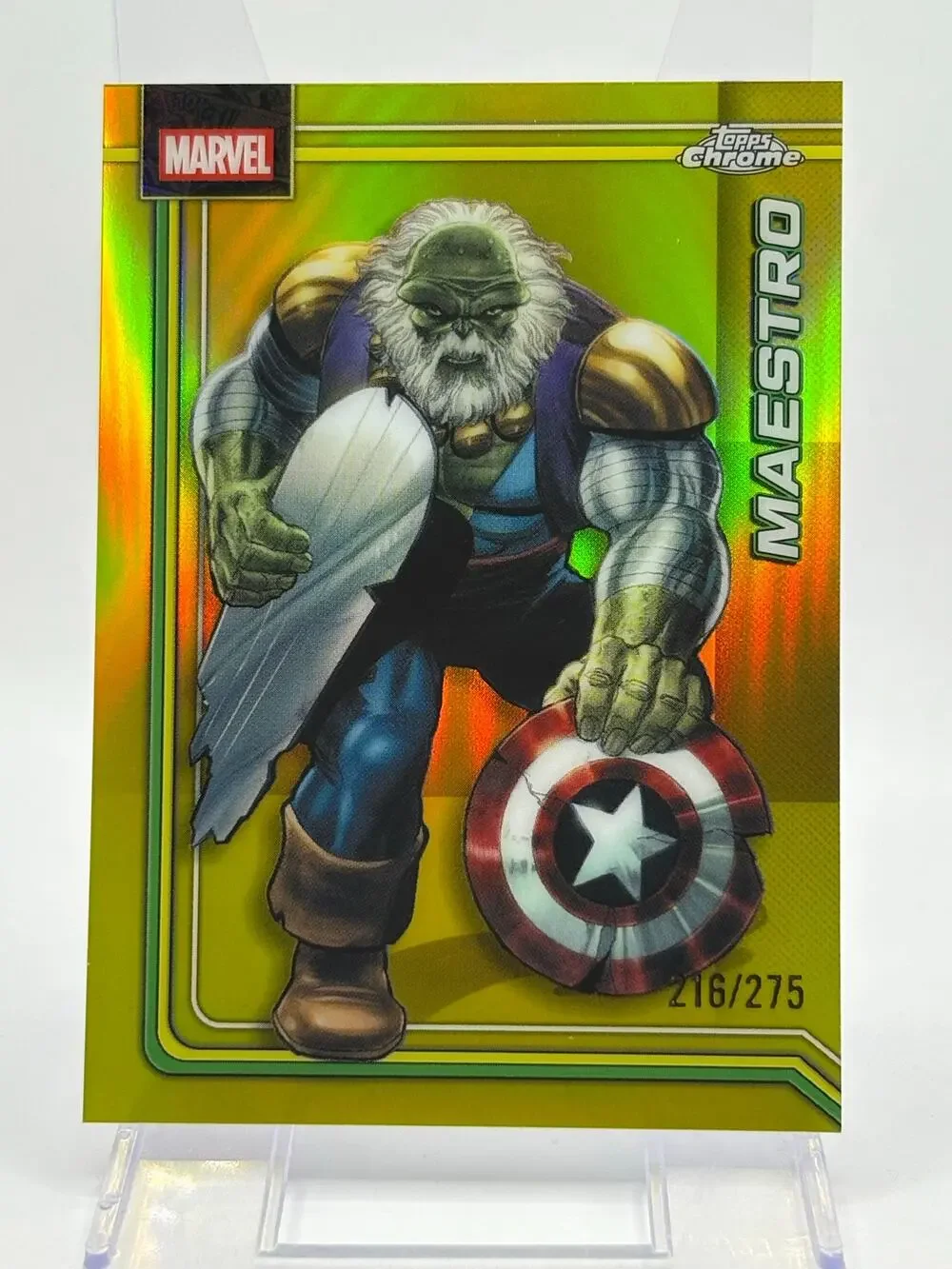 2026 Topps Chrome Marvel Maestro Yellow Refractor 216/275 SP